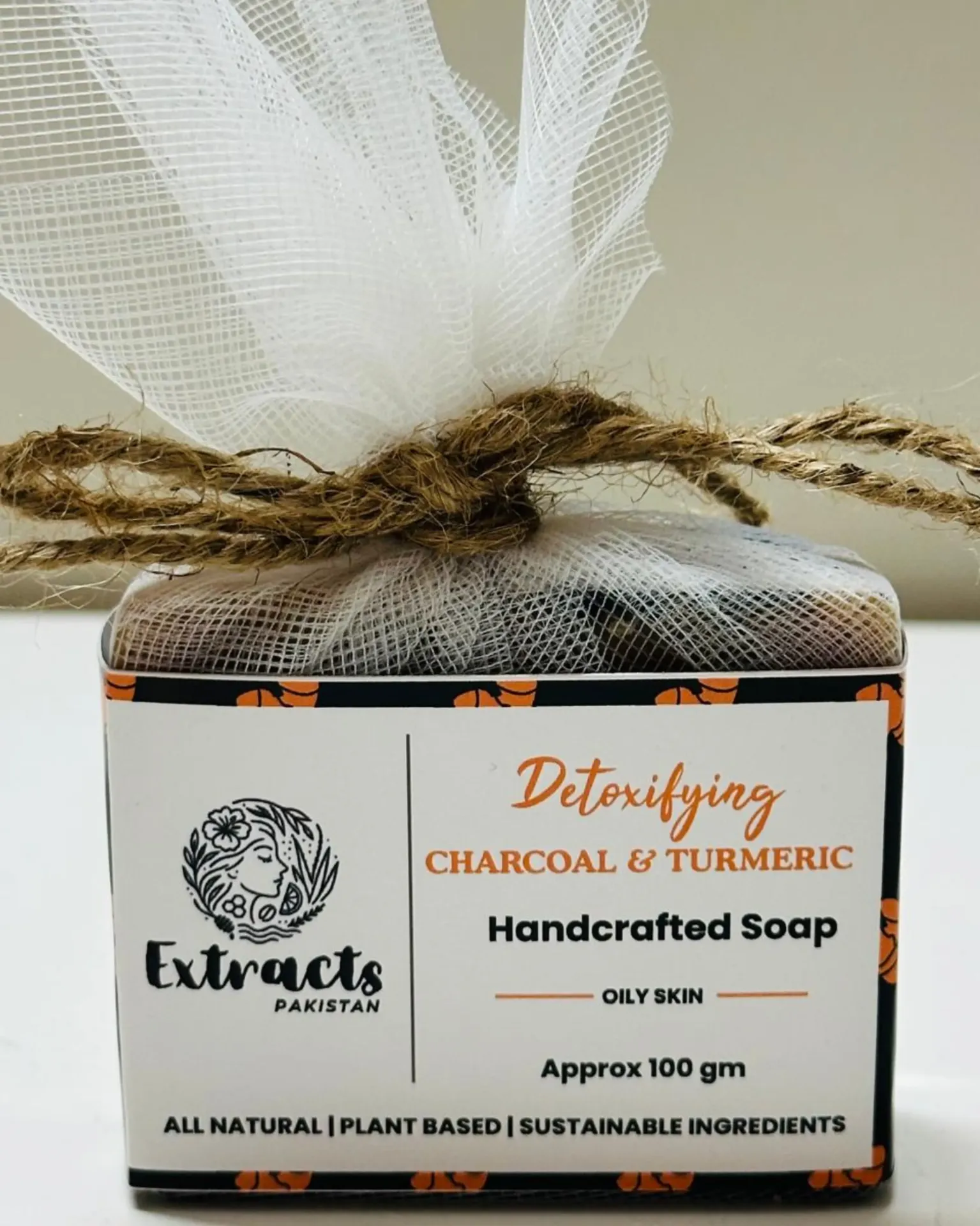 CHARCOAL AND TURMERIC HANDCRAFTED BAR